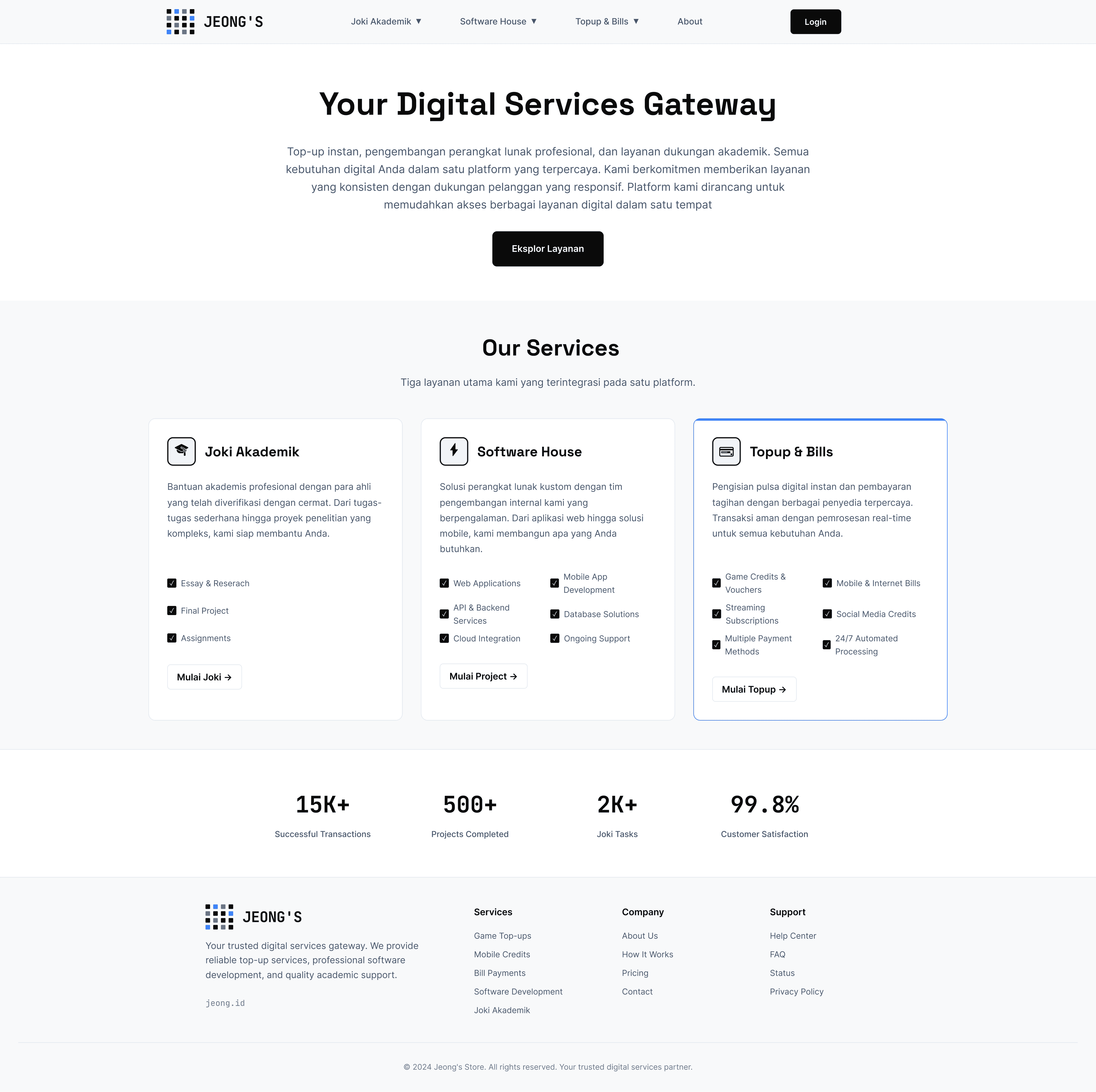 Landing page